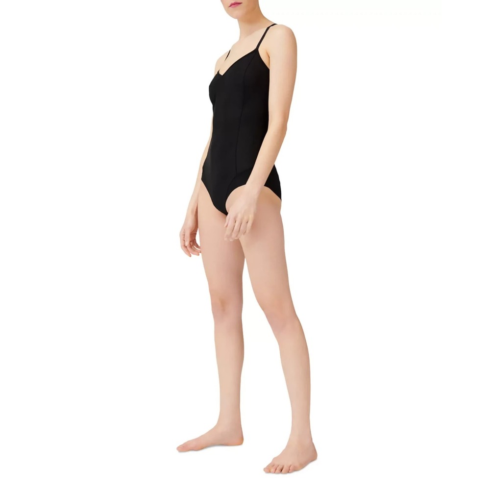 ITEM m6 All Mesh Shape Low Back‎ V Neck Bodysuit Black Size Large L NEW $138 - Picture 3 of 3